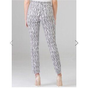 Joseph Ribkoff Black & White Striped Stretch Pullon Pants Size 10